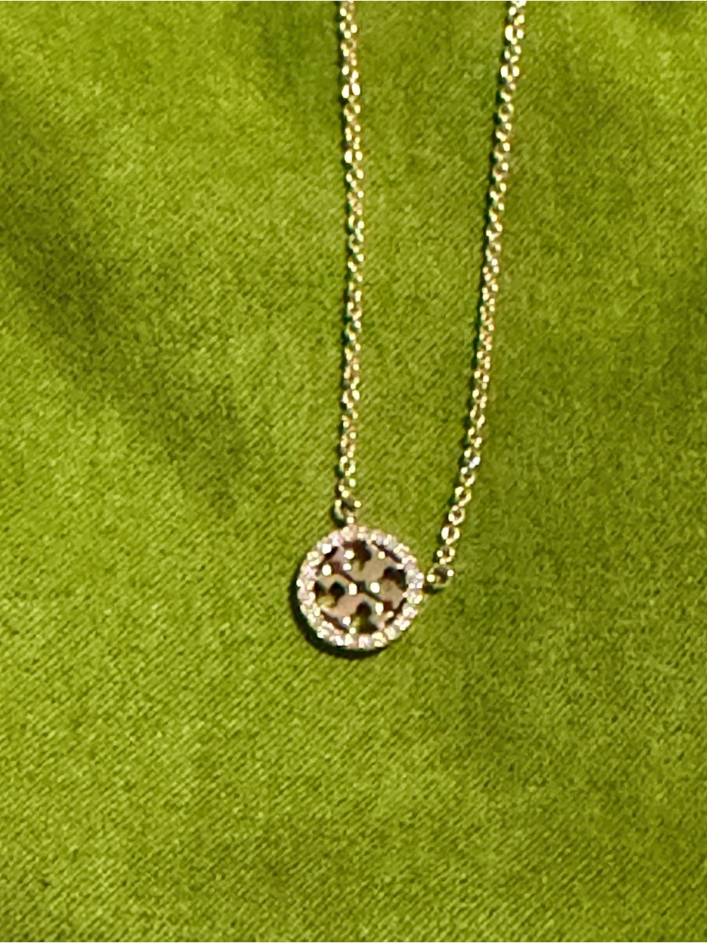 Tory Burch Pavé Pendat Necklace
